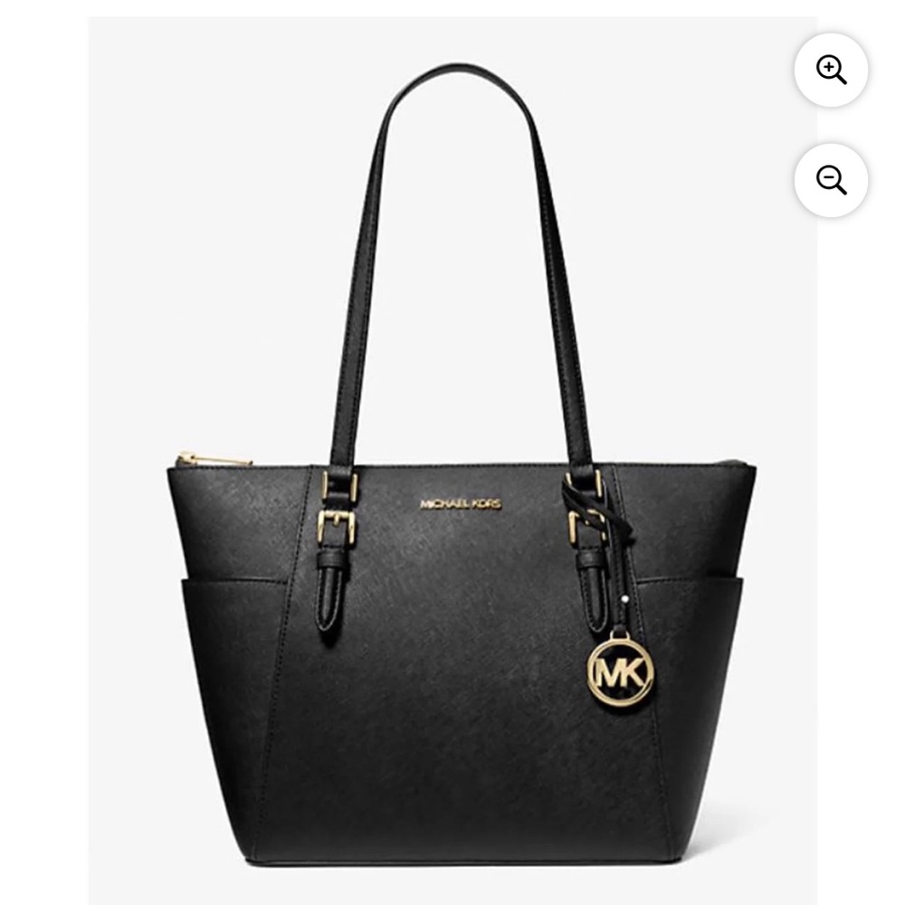 Michael Kors Black Tote with Gold Accents